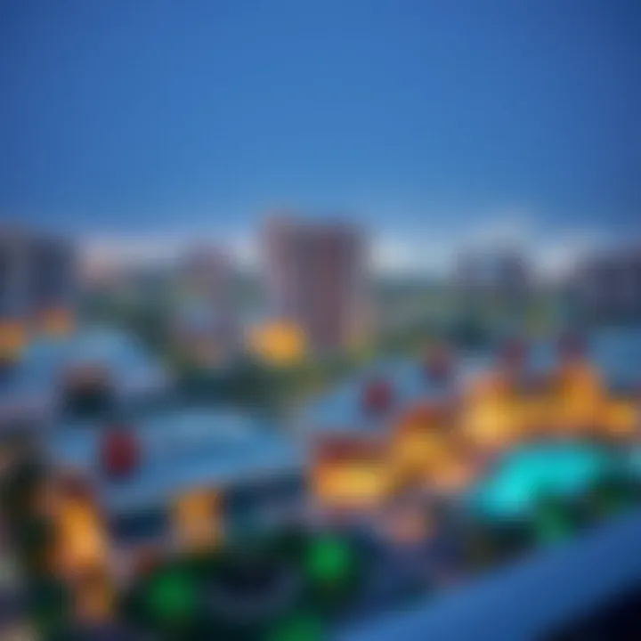 Panoramic view of Jumeirah Heights West showcasing its modern architecture.