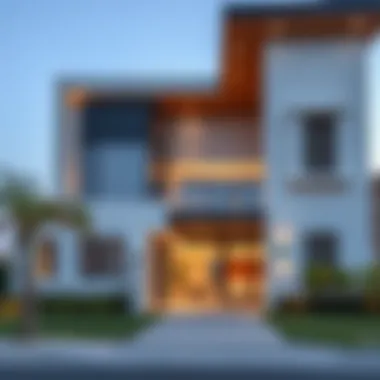 Modern Architectural Design in Jumeirah Village Circle Modern villa in Jumeirah Village Circle highlighting architectural design