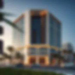 Stunning exterior view of Lama Building showcasing its modern architecture