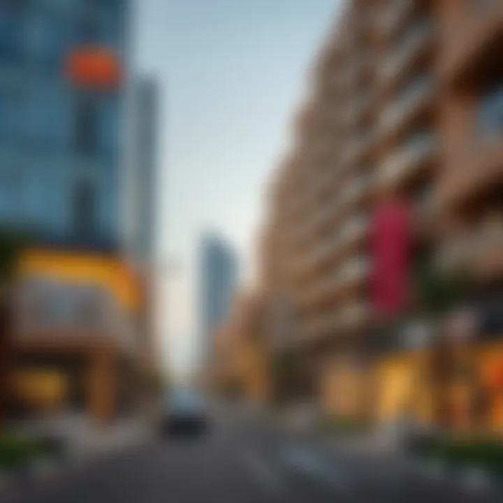 Vibrant neighborhood surrounding Lama Building in Al Barsha