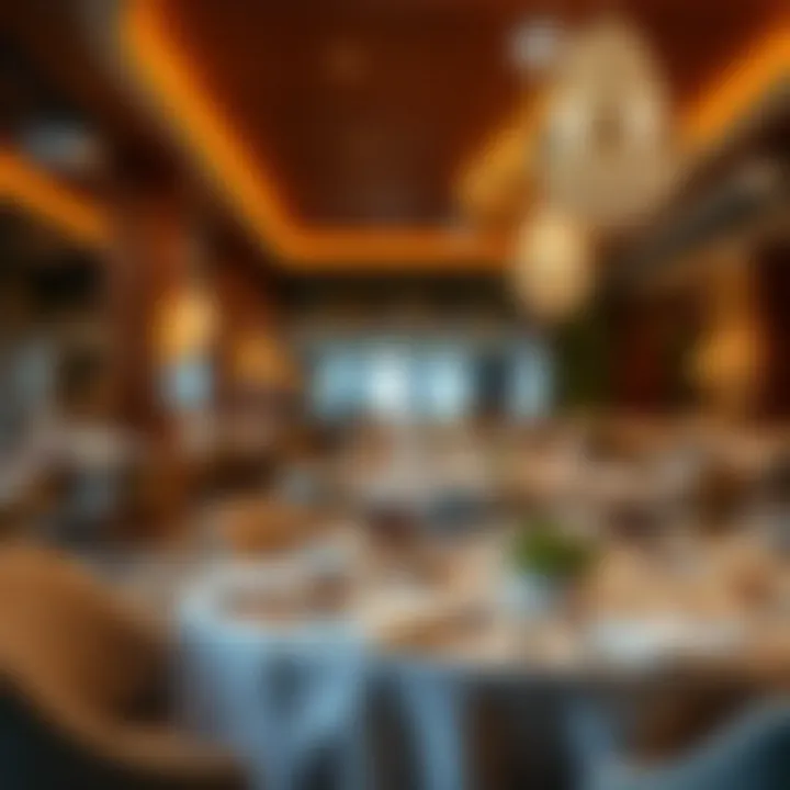 Dining area featuring exquisite cuisine and an inviting atmosphere