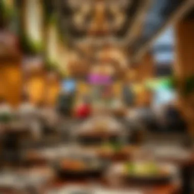 A vibrant dining scene showcasing diverse culinary offerings