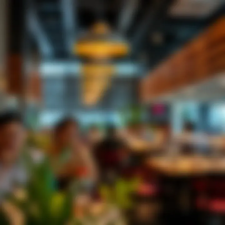 Patrons enjoying a lively dining experience