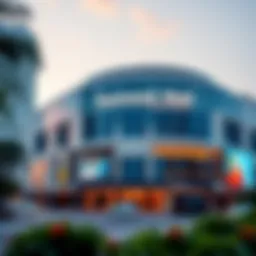 Exterior view of National Towers Mall showcasing its modern architecture