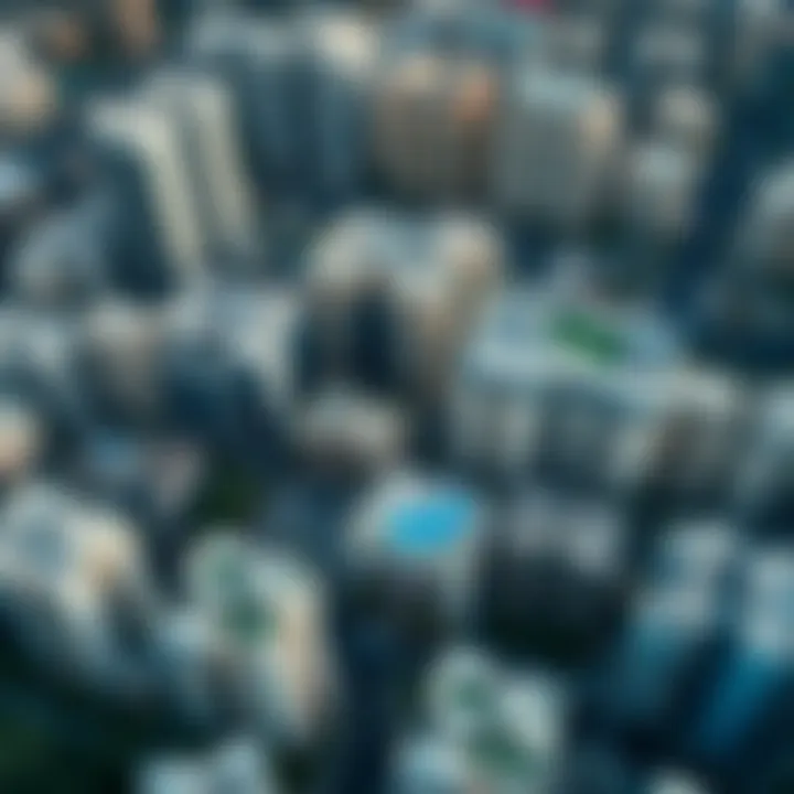 Aerial view of Dubai showcasing various neighborhoods