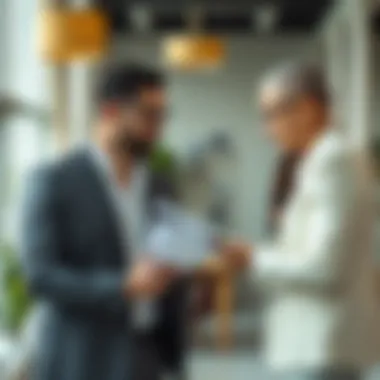 Person negotiating a lease with a landlord