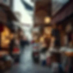 Vibrant street market in Dubai showcasing a variety of goods