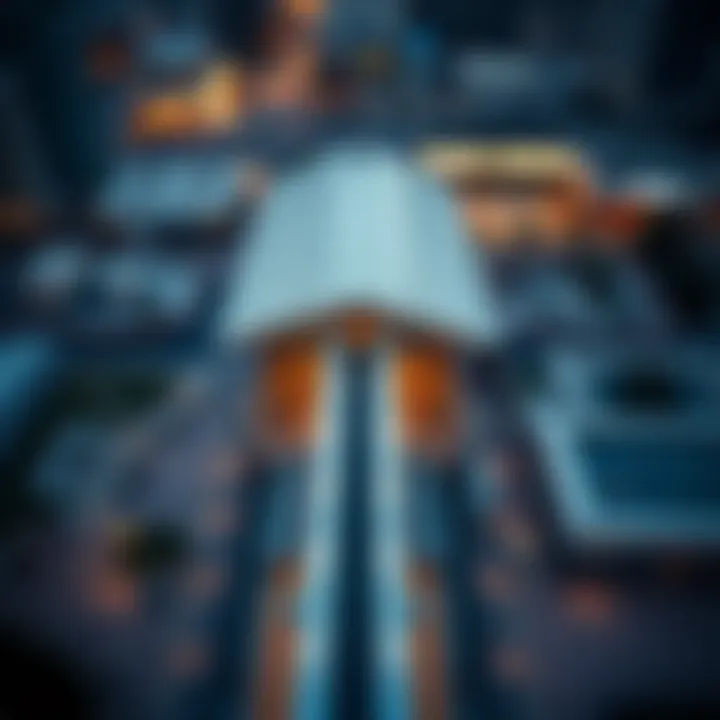 Aerial view of Baniyas Metro Station showcasing its architecture