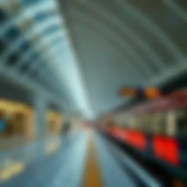 Interior view of Baniyas Metro Station emphasizing modern design