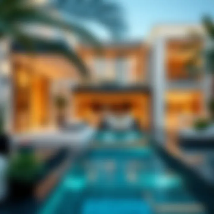 Modern architectural design of an oasis home