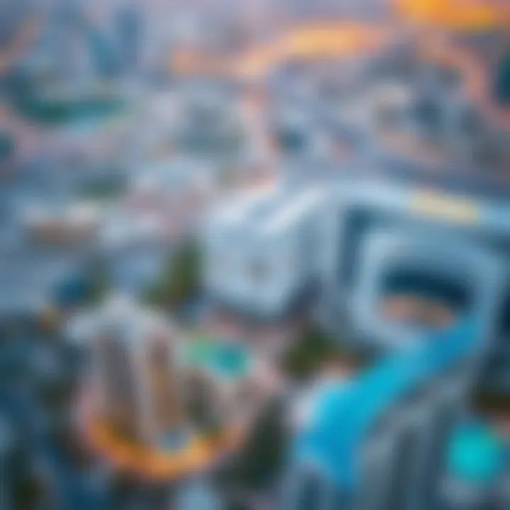 Aerial view of Dubai's real estate developments