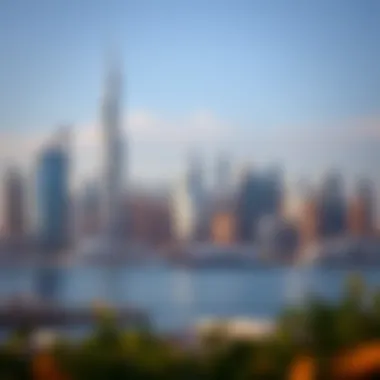 Dubai's Iconic Skyline A stunning skyline view of Dubai showcasing modern architecture