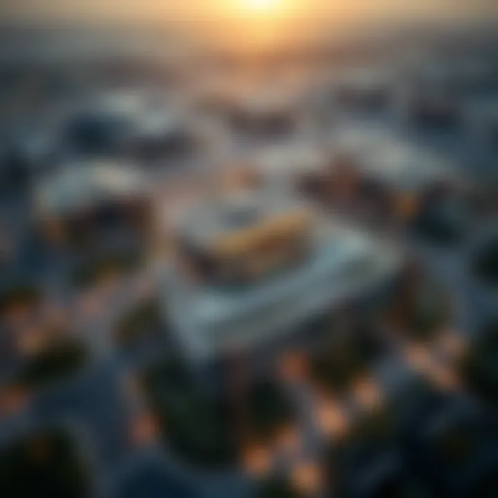 Aerial view showcasing the surrounding landscape of One Za'abeel