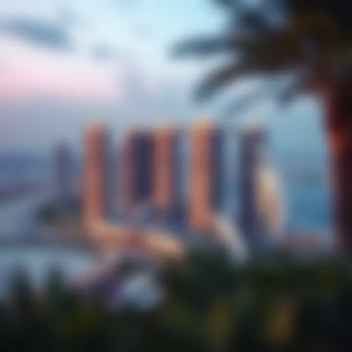 Development plans illustrating the future of Palm Jebel Ali