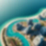 Intricate Design of Palm Jumeirah Aerial view showcasing the intricate design of Palm Jumeirah