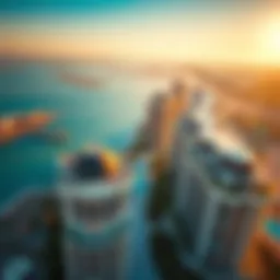 Stunning aerial view of Palm Jumeirah showcasing luxury hotels