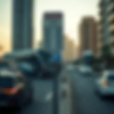 A graphical representation of parking zones in Dubai