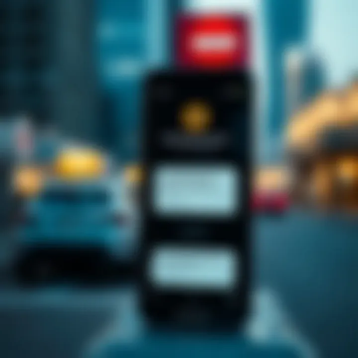 A smartphone displaying the SMS parking payment interface in Dubai