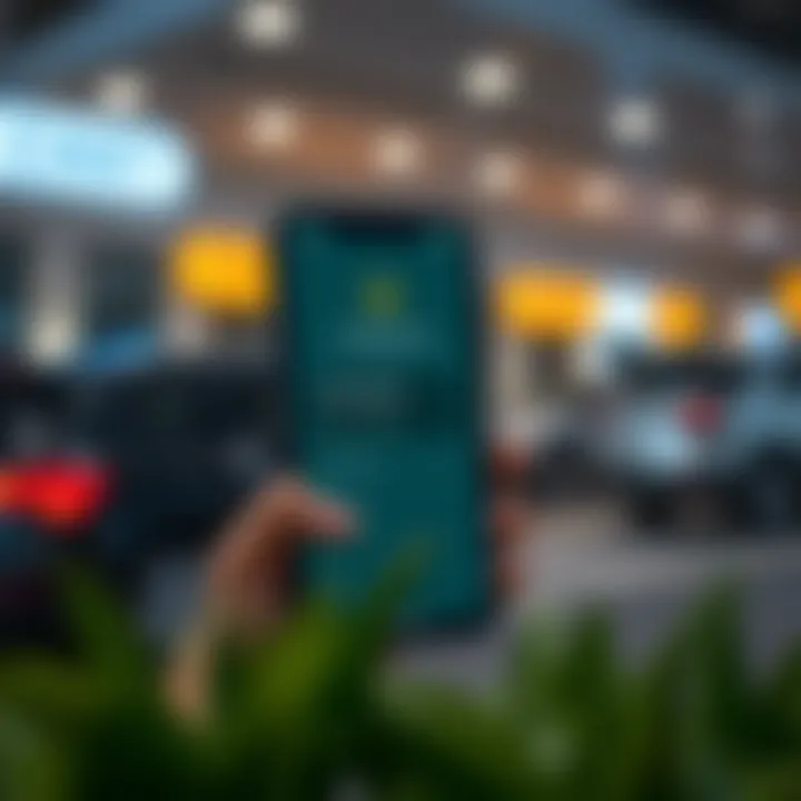 A user registering for SMS parking services on a mobile device