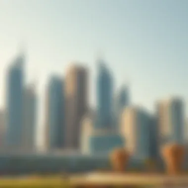 Dubai's Architectural Marvels Modern skyline of Dubai showcasing landmark buildings