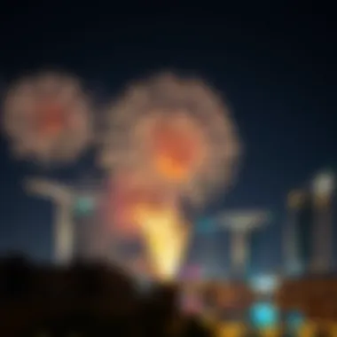 Fireworks display during New Year's Eve in UAE