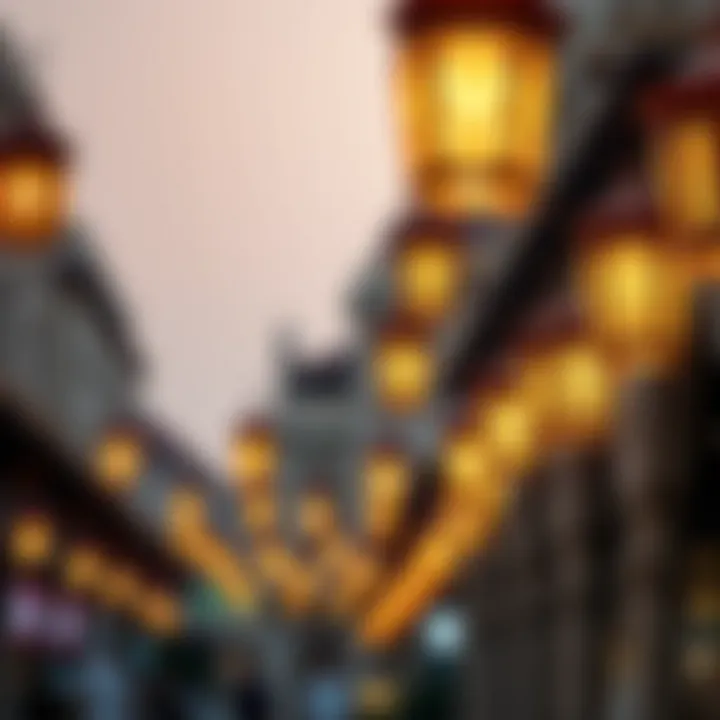 Traditional Ramadan lanterns illuminating the streets of Dubai