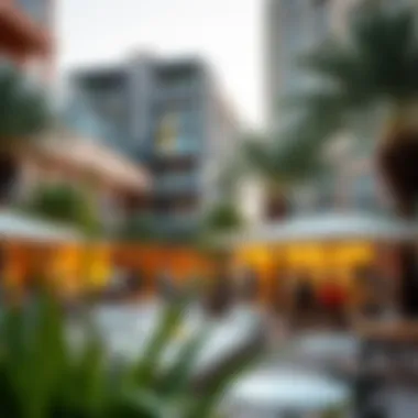 Vibrant outdoor community space in Downtown Dubai