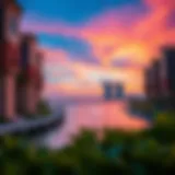 Stunning sunset view over Riviera Beachfront, showcasing vibrant colors and serene waters