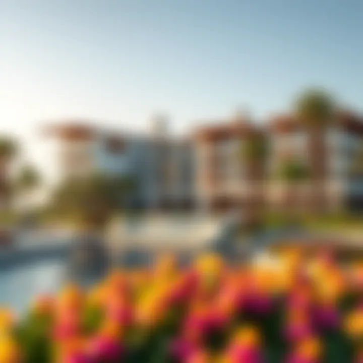 Luxurious beachfront property with contemporary architecture and lush landscaping