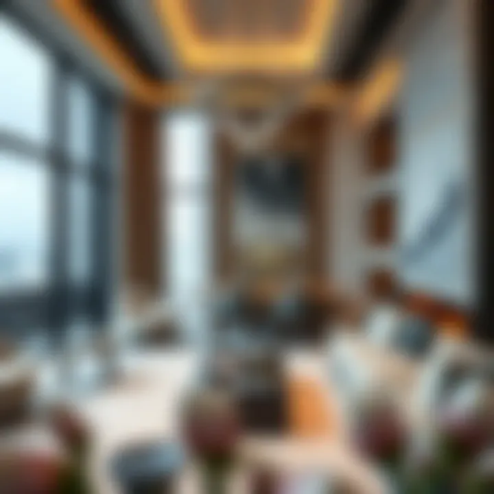 Interior design highlights of The Cove's luxury residences.