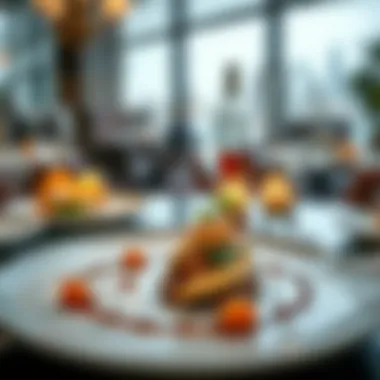 A beautifully plated gourmet dish showcasing intricate culinary artistry