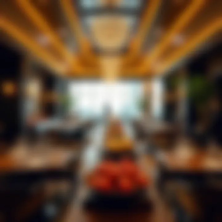 A vibrant selection of international cuisines displayed elegantly