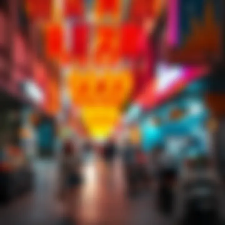 Vibrant Life at City Walk Vibrant street scene showcasing urban life at City Walk