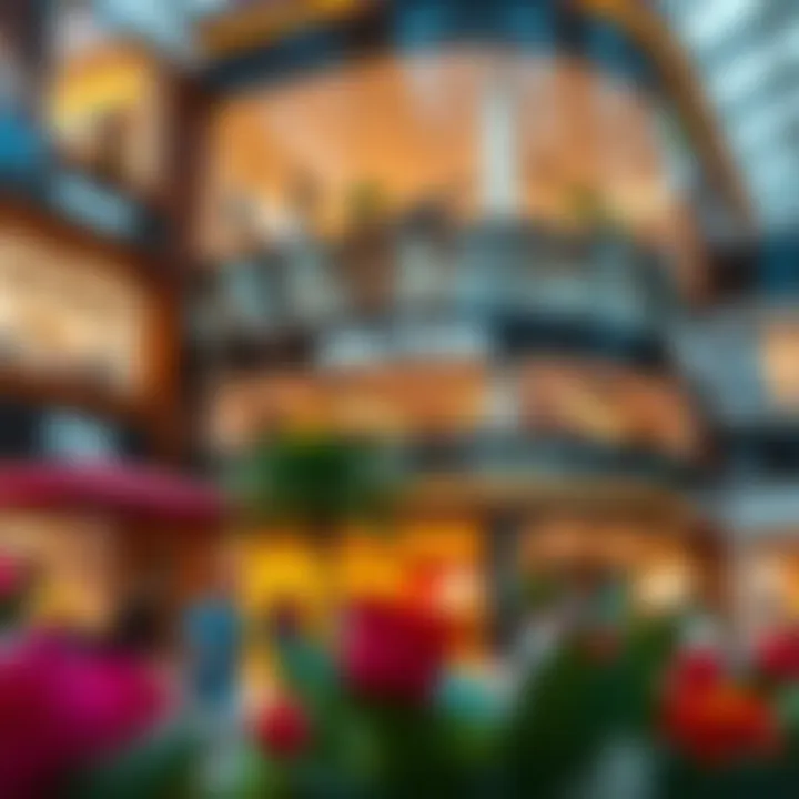 The Walk Hilton Retail Experience Vibrant retail scene surrounding The Walk Hilton filled with shops