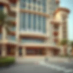 Architectural facade of Al Khaimah Building