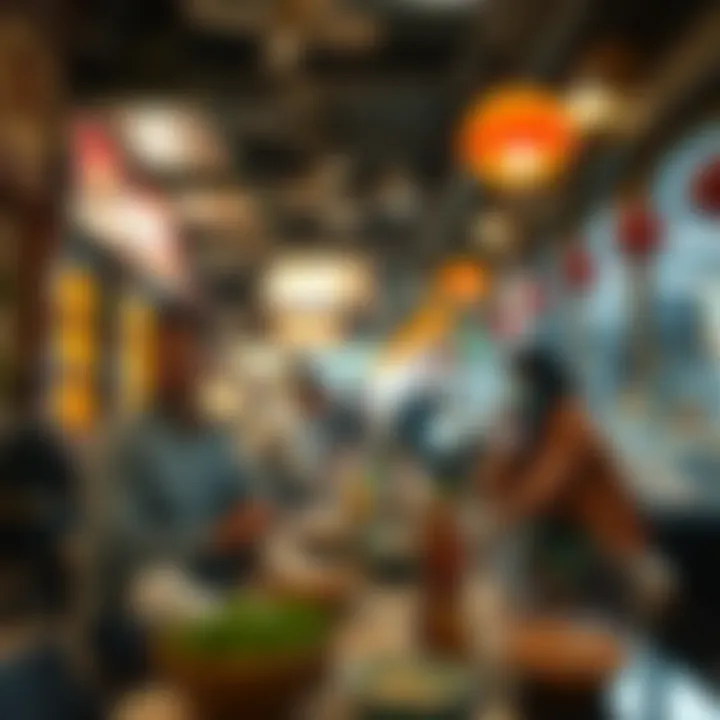 Dining scene in Deira featuring diverse culinary options