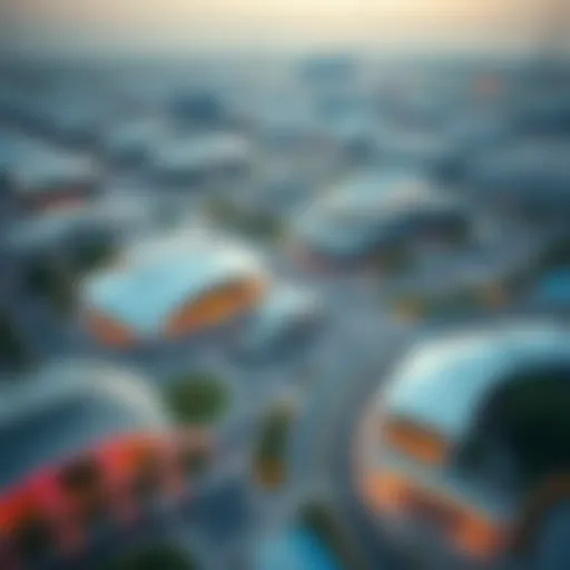 Aerial view of a Dubai Free Zone showcasing modern infrastructure and business opportunities