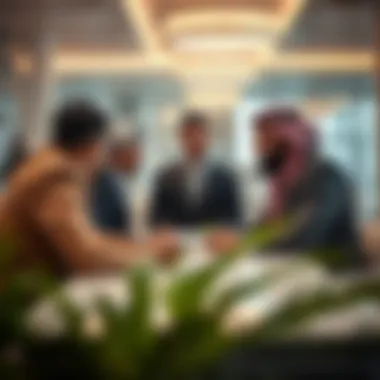 A business meeting in a Dubai Free Zone highlighting collaboration and networking