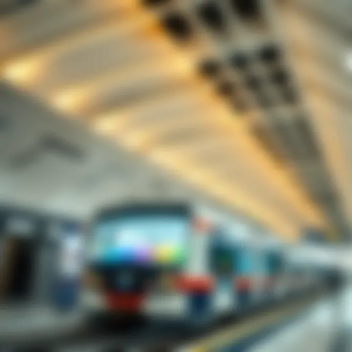 Interior of Dubai Knowledge Park Metro Station showcasing modern facilities