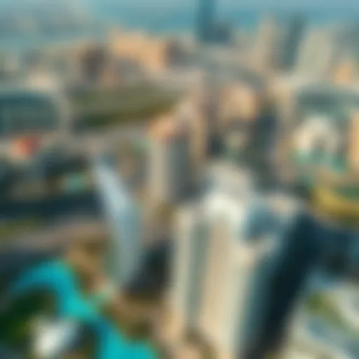 Aerial view of Dubai showcasing real estate developments