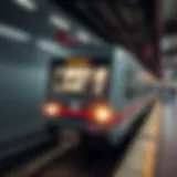 Dubai Metro train in motion