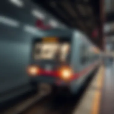Dubai Metro train in motion