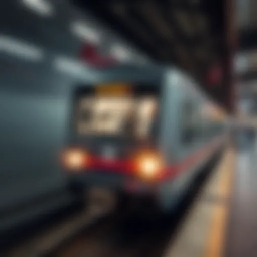 Dubai Metro train in motion