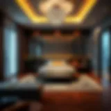 Luxurious bedroom with modern decor