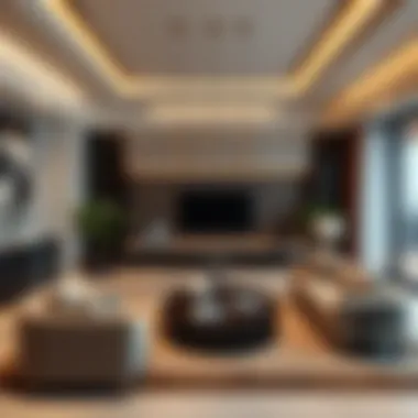 Spacious Living Room in Dubai Spacious living room showcasing Dubai's interior design