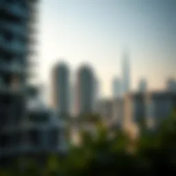 Dubai skyline showcasing residential buildings