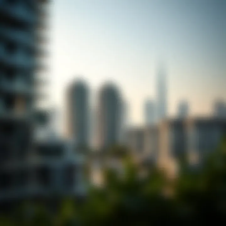 Dubai skyline showcasing residential buildings