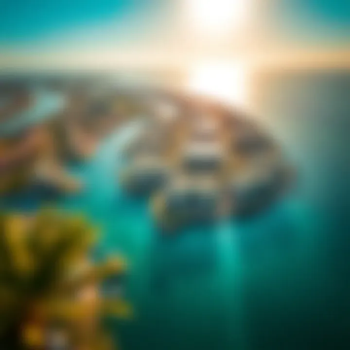 Aerial Perspective of Palm Jumeirah Aerial view showcasing the iconic Palm Jumeirah layout