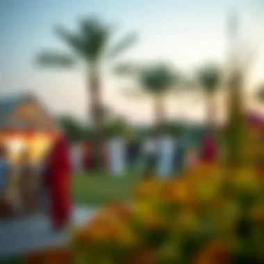 Community Event in Dubai Park A community event taking place in a Dubai park, showcasing local culture and activities.