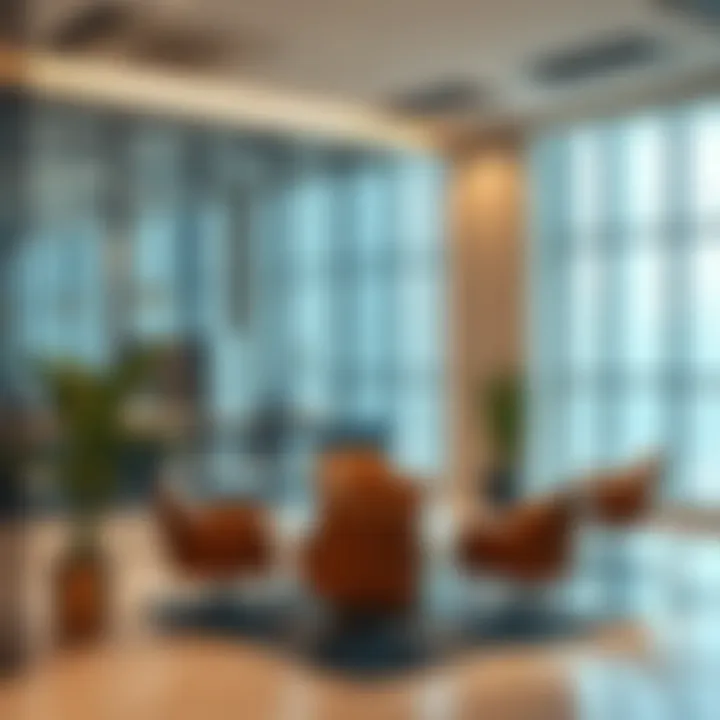 Overview of a modern maintenance company office